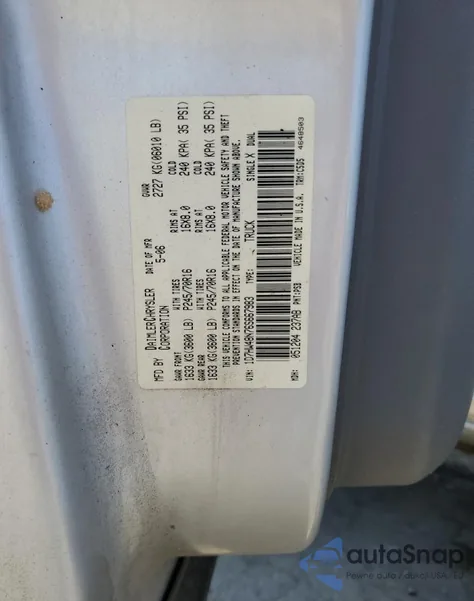 2006 Dodge Dakota Quad Slt z USA, uszkodzony, nr VIN 1D7HW48N76S667983